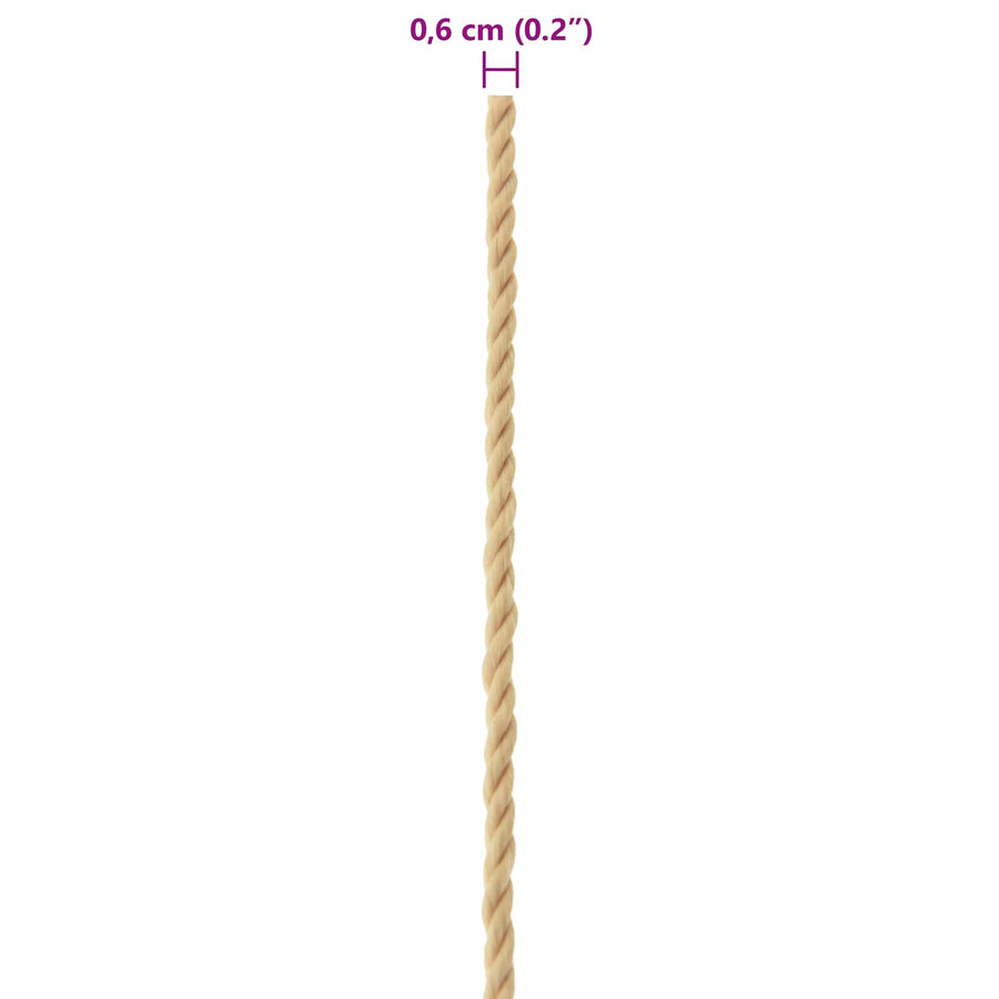 Boottouw 50 m 0.6 Naturel PP