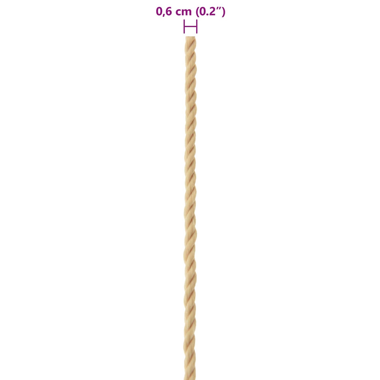 Boottouw 250 m 0.6 Naturel PP