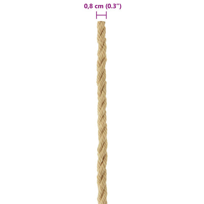 Boottouw 25 m 0.8 Naturel PP