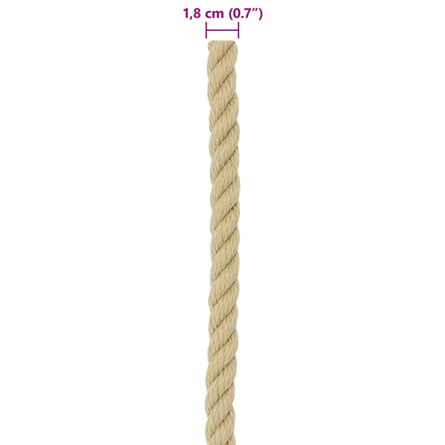 Boottouw 100 m 1.8 Naturel PP