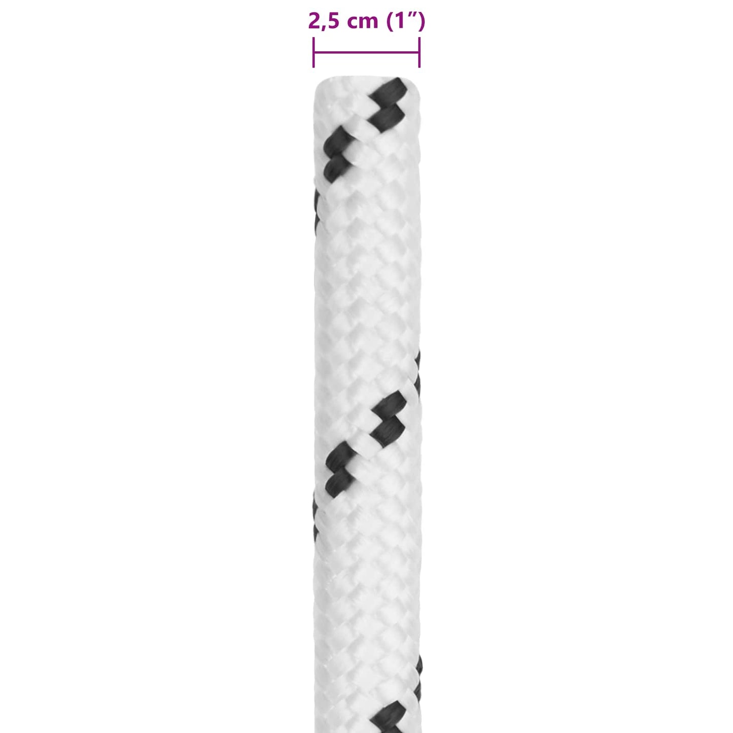 Boottouw Wit 50 m Polyester