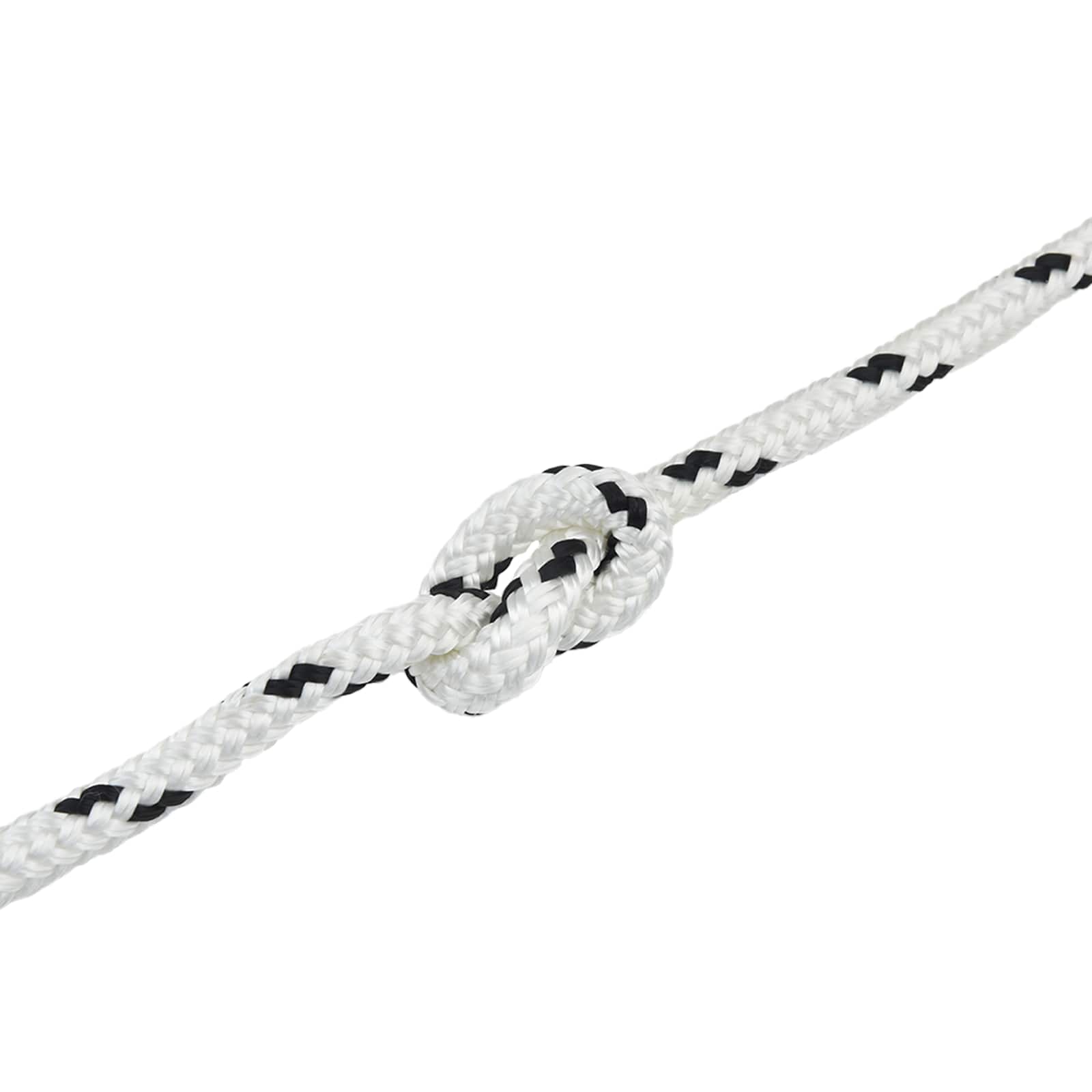 Boottouw 12 m 1.2 Wit en zwart Polyester