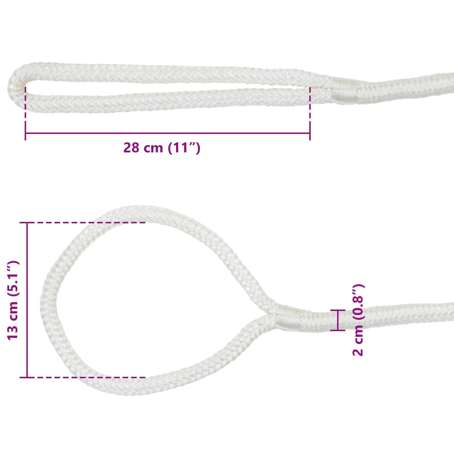 Boottouw 12 m 2 Wit Polyester