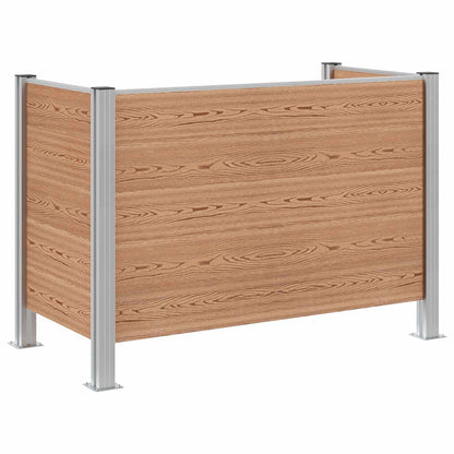 Afvalbak Schutting Bruin 161 x 85 x 115 cm Aluminium en WPC