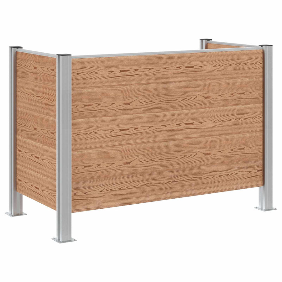 Afvalbak Schutting Bruin 161 x 85 x 115 cm Aluminium en WPC