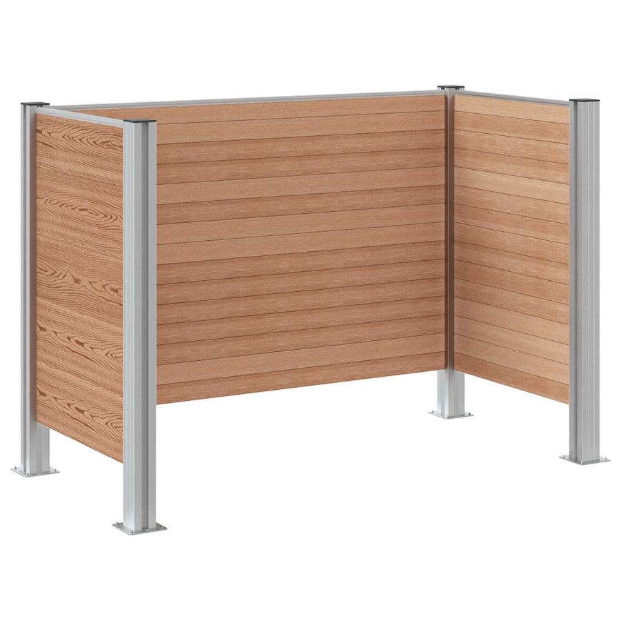 Afvalbak Schutting Bruin 161 x 85 x 115 cm Aluminium en WPC