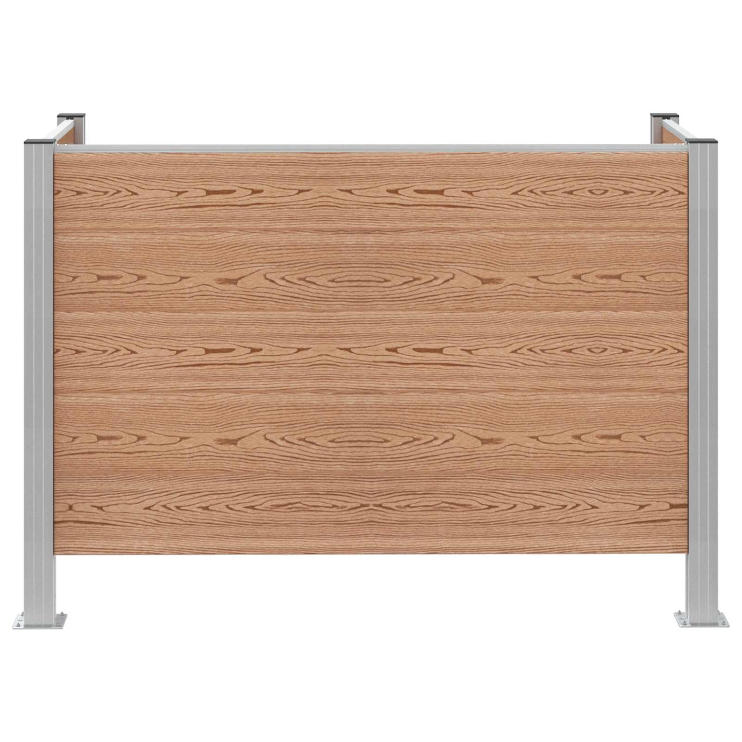 Afvalbak Schutting Bruin 161 x 85 x 115 cm Aluminium en WPC