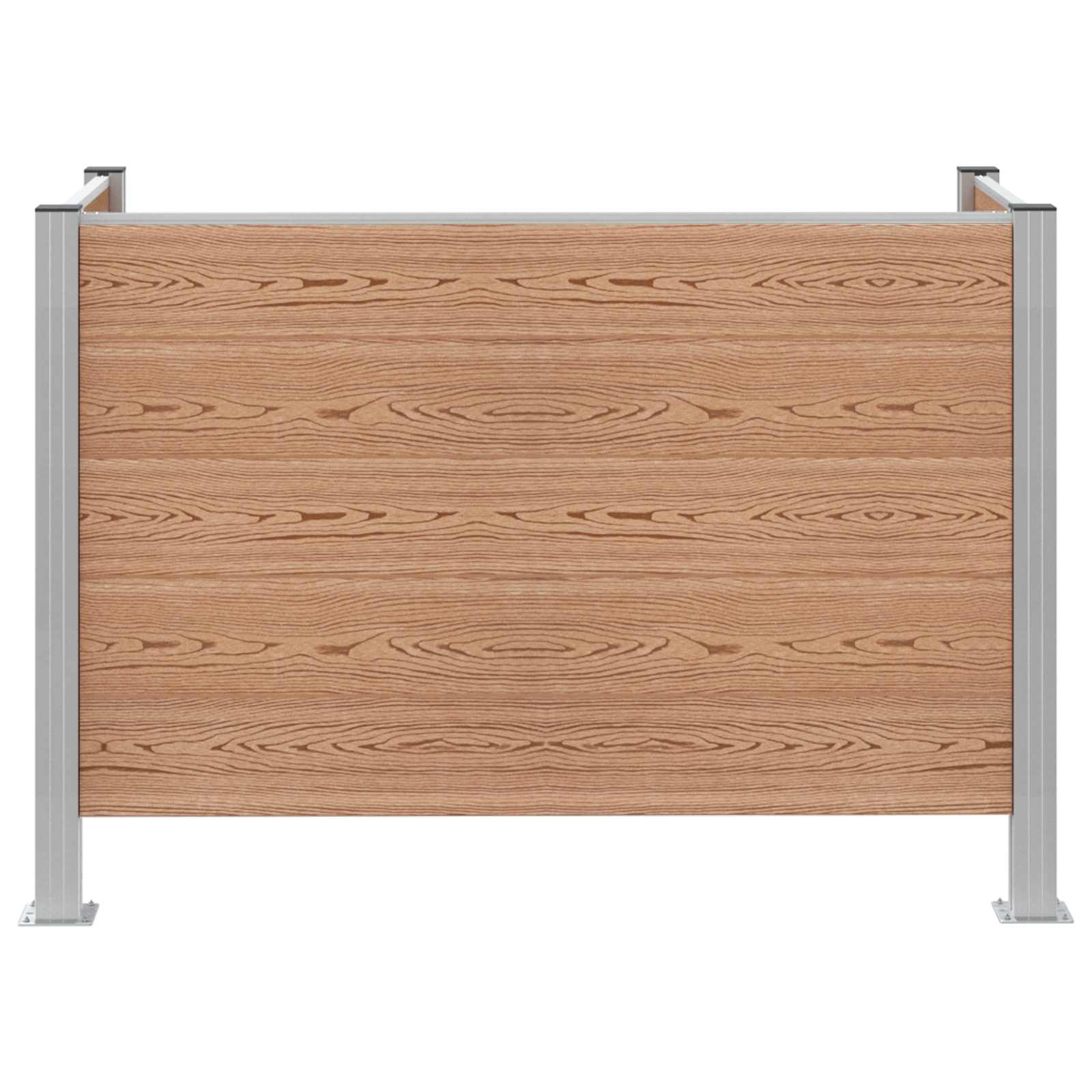 Afvalbak Schutting Bruin 161 x 85 x 115 cm Aluminium en WPC