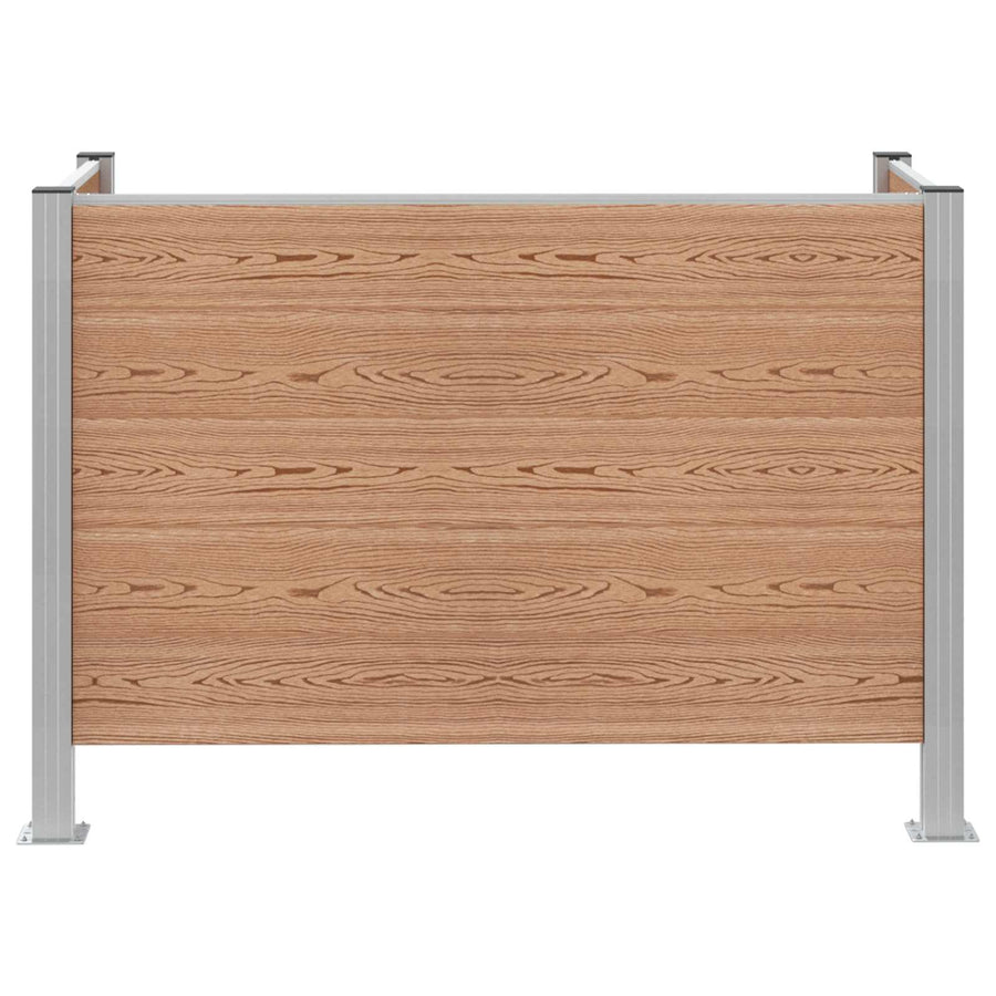 Afvalbak Schutting Bruin 161 x 85 x 115 cm Aluminium en WPC