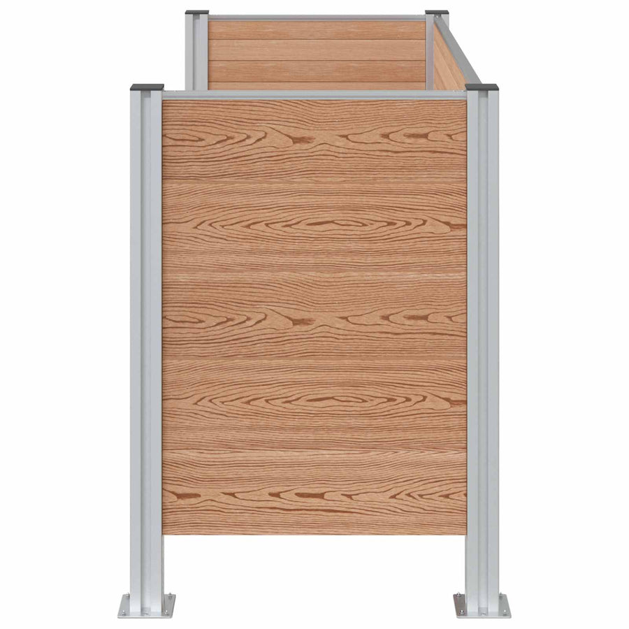 Afvalbak Schutting Bruin 161 x 85 x 115 cm Aluminium en WPC
