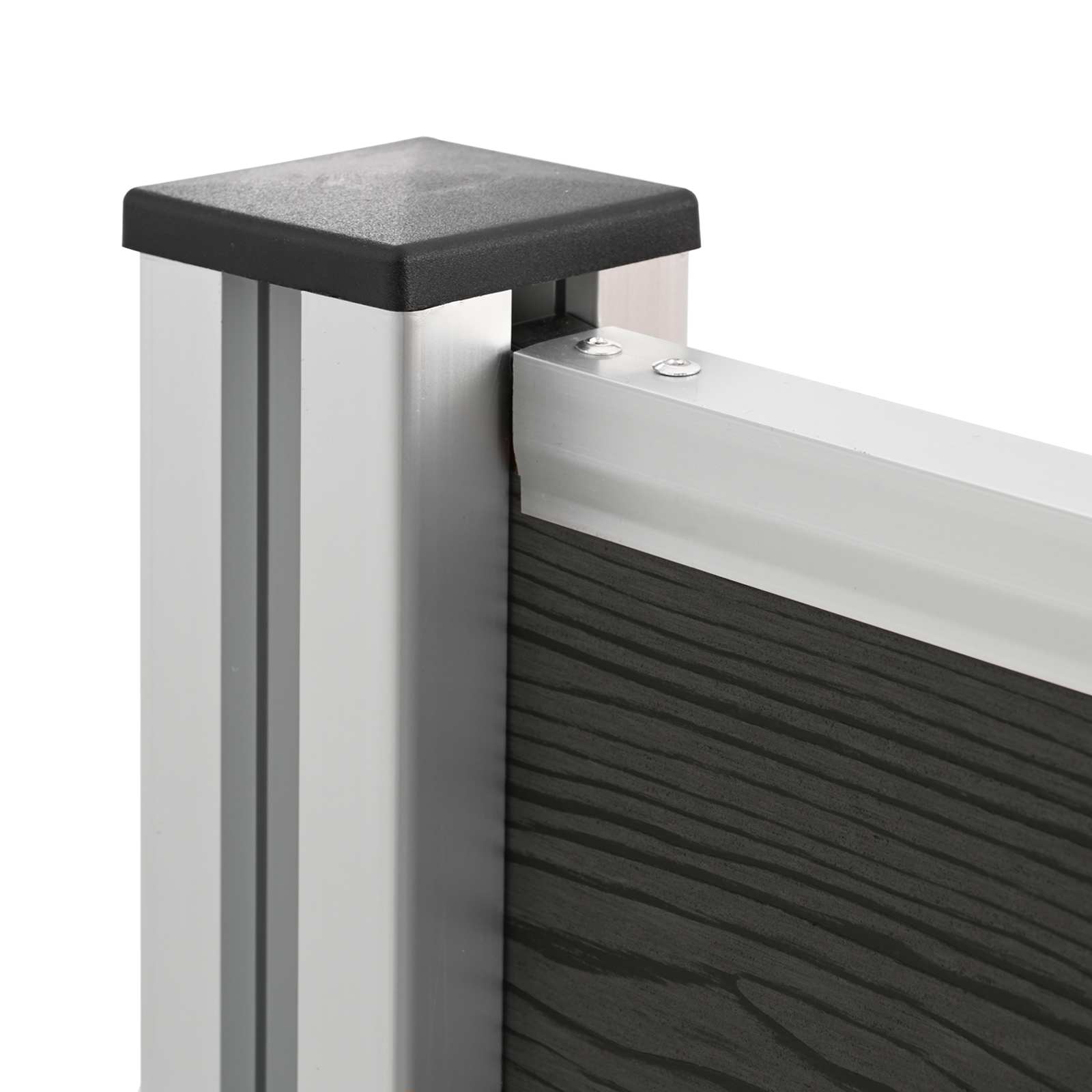 Afvalbak Schutting Grijs 161 x 85 x 115 cm Aluminium en WPC