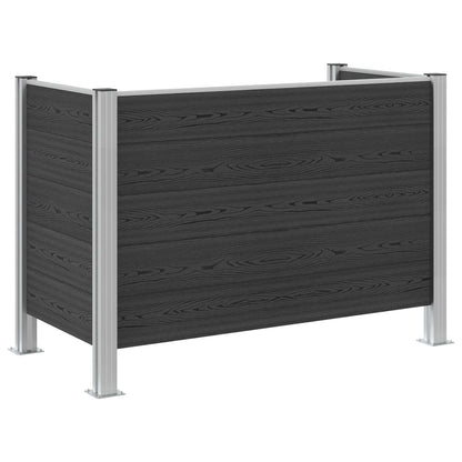 Afvalbak Schutting Grijs 161 x 85 x 115 cm Aluminium en WPC