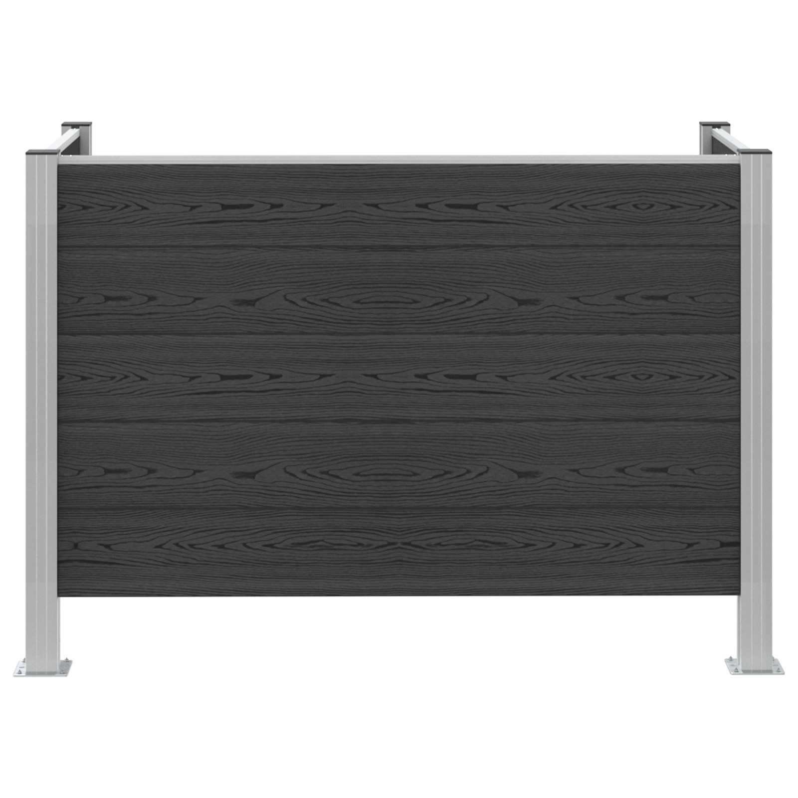 Afvalbak Schutting Grijs 161 x 85 x 115 cm Aluminium en WPC