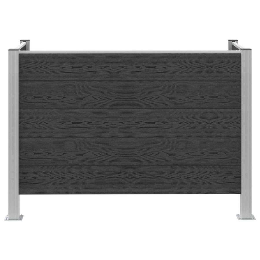 Afvalbak Schutting Grijs 161 x 85 x 115 cm Aluminium en WPC