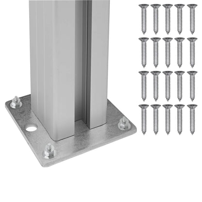 Afvalbak Schutting Bruin 237 x 85 x 115 cm Aluminium en WPC