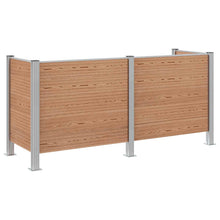 Afvalbak Schutting Bruin 237 x 85 x 115 cm Aluminium en WPC