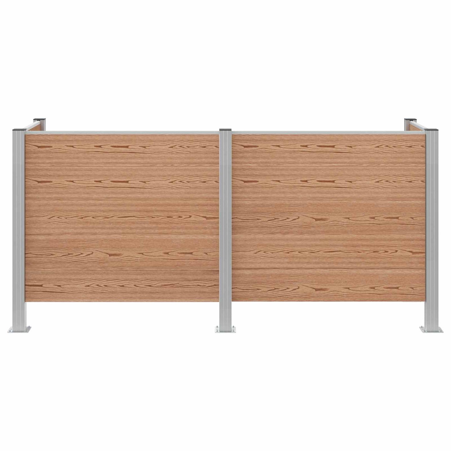 Afvalbak Schutting Bruin 237 x 85 x 115 cm Aluminium en WPC