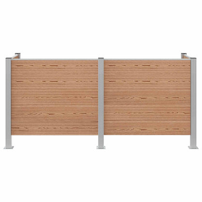 Afvalbak Schutting Bruin 237 x 85 x 115 cm Aluminium en WPC