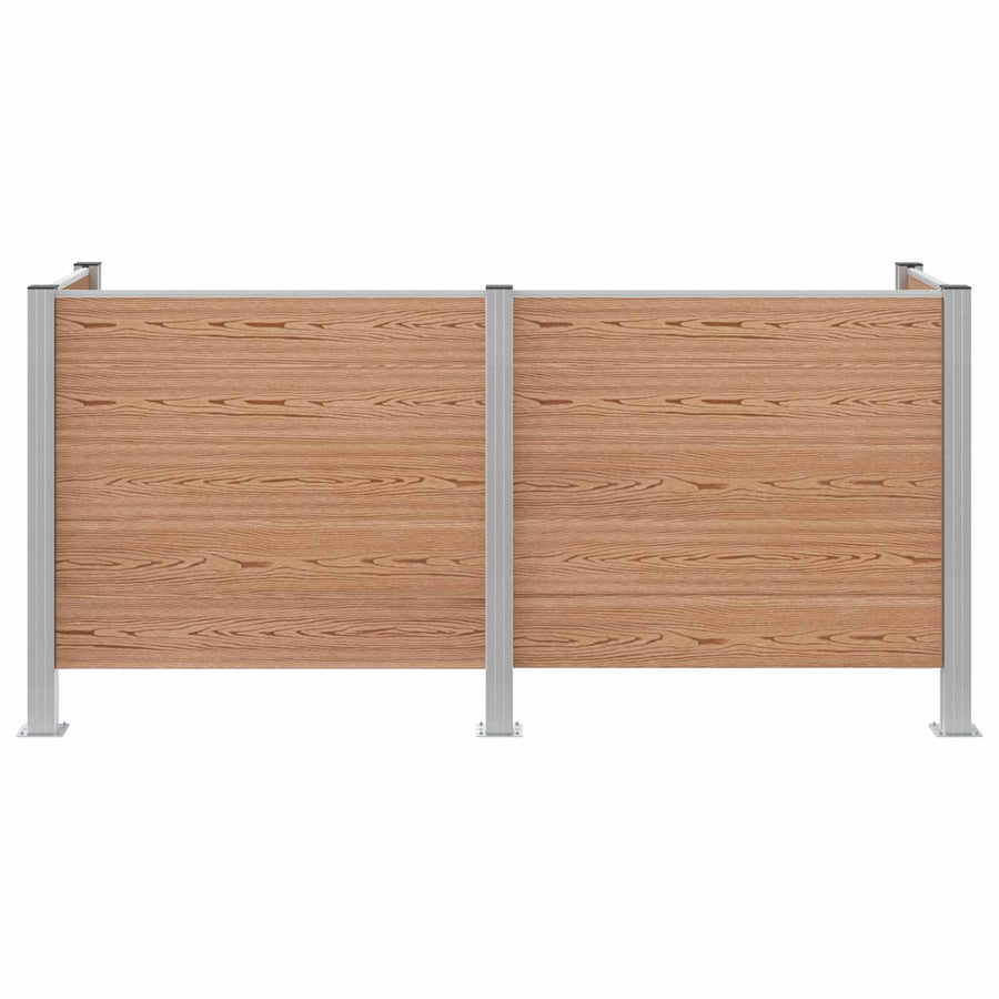 Afvalbak Schutting Bruin 237 x 85 x 115 cm Aluminium en WPC