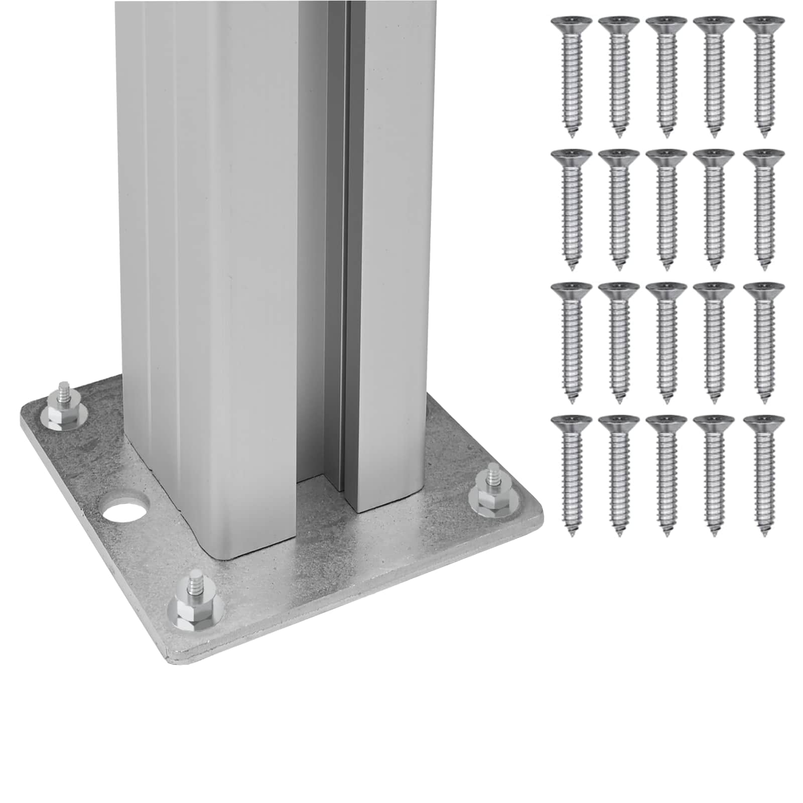 Afvalbak Schutting Grijs 237 x 85 x 115 cm Aluminium en WPC