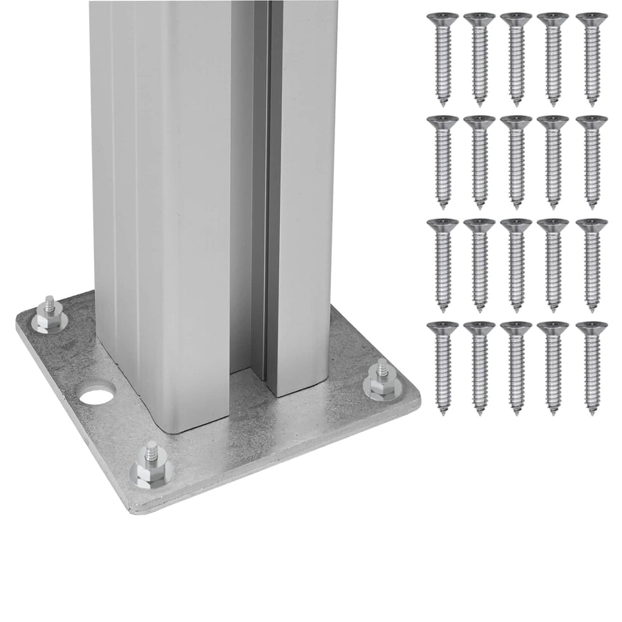 Afvalbak Schutting Grijs 237 x 85 x 115 cm Aluminium en WPC