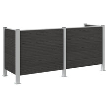 Afvalbak Schutting Grijs 237 x 85 x 115 cm Aluminium en WPC