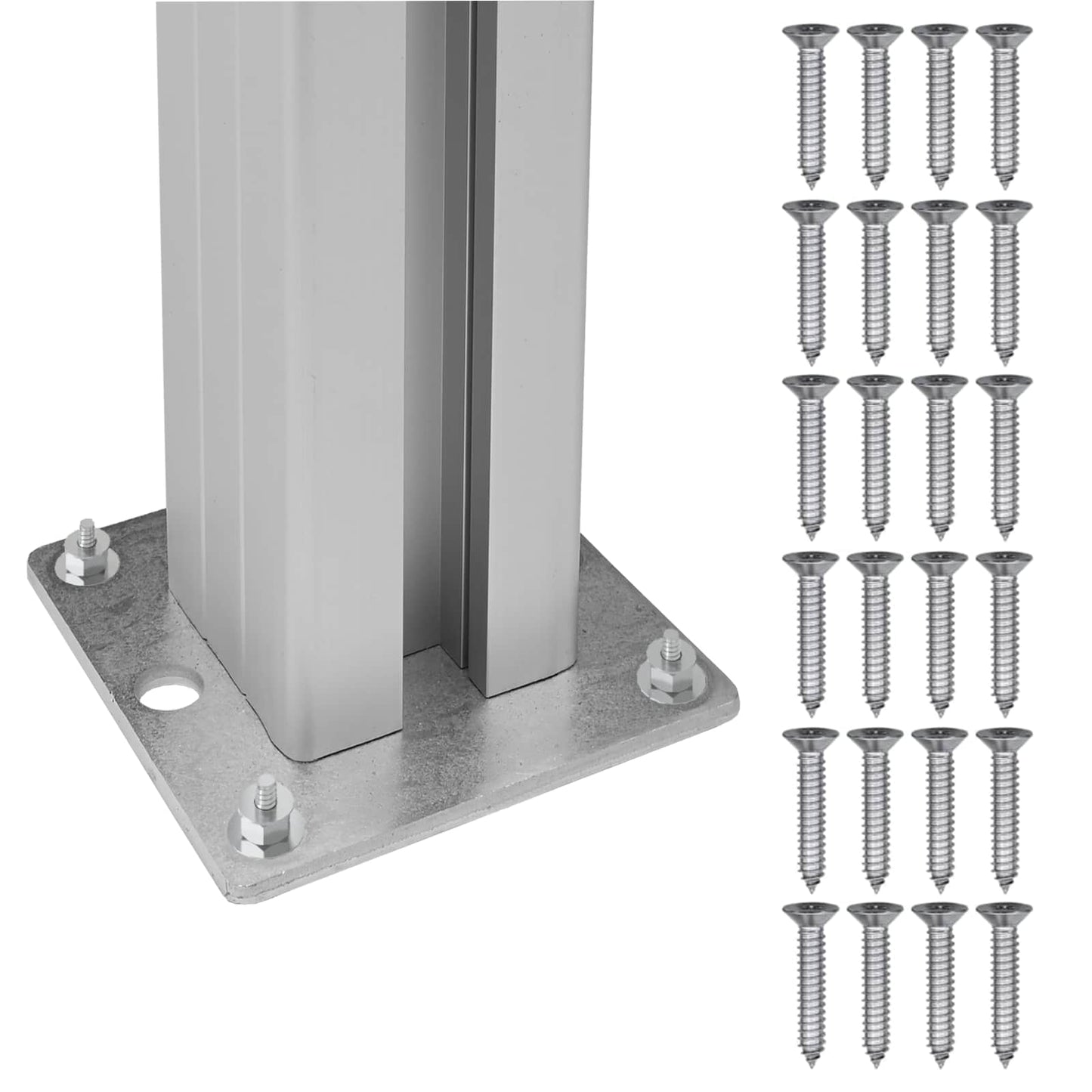 Afvalbak Schutting Grijs 315 x 85 x 115 cm Aluminium en WPC
