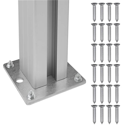 Afvalbak Schutting Grijs 315 x 85 x 115 cm Aluminium en WPC