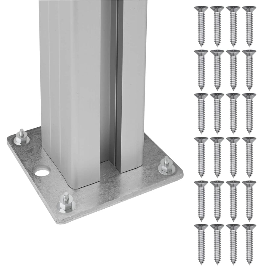Afvalbak Schutting Grijs 315 x 85 x 115 cm Aluminium en WPC