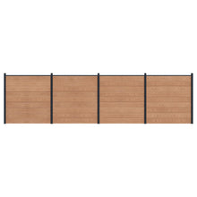 Hekpaneel 4 pcs WPC en Aluminium Bruin