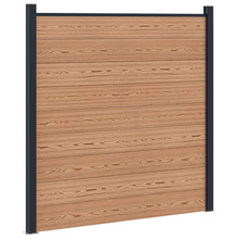 Hekpaneel 4 pcs WPC en Aluminium Bruin