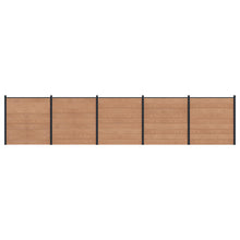 Hekpaneel 5 pcs WPC en Aluminium Bruin