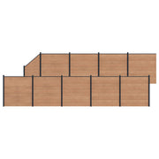 Hekpaneel set 10 stuks WPC aluminium bruin