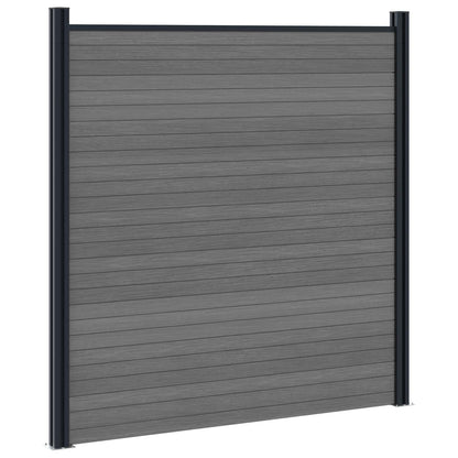 Hek set 526 x 186 cm WPC en Aluminium Grijs