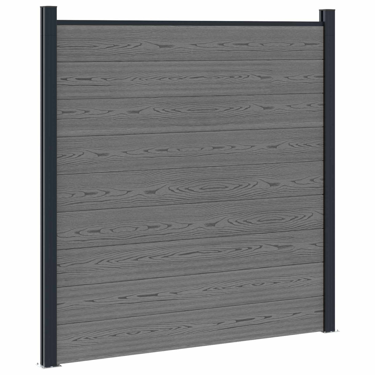 Hek set 699 x 186 cm WPC en Aluminium Grijs