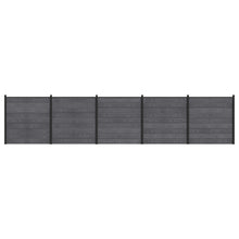 Hekpaneel 5 pcs WPC en Aluminium Grijs