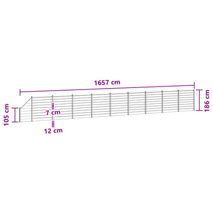 Hekpaneel 10 pcs WPC en Aluminium Grijs