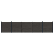 Hekpaneel 5 pcs WPC en Aluminium Zwart