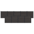 Hekpaneel 9 stuks WPC aluminium zwart