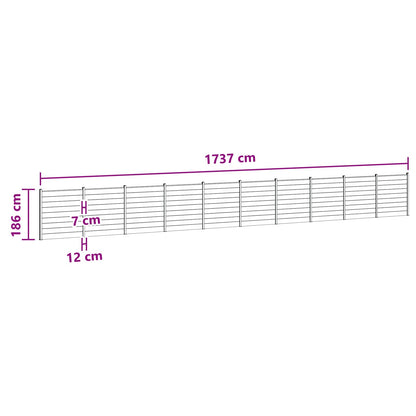 Hekpaneel 10 pcs WPC en Aluminium Zwart