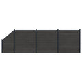 Hekpaneel 4 pcs WPC en Aluminium Zwart