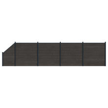 Hekpaneel 5 pcs WPC en Aluminium Zwart