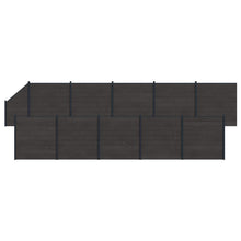 Hekpaneel 11 pcs WPC en Aluminium Zwart