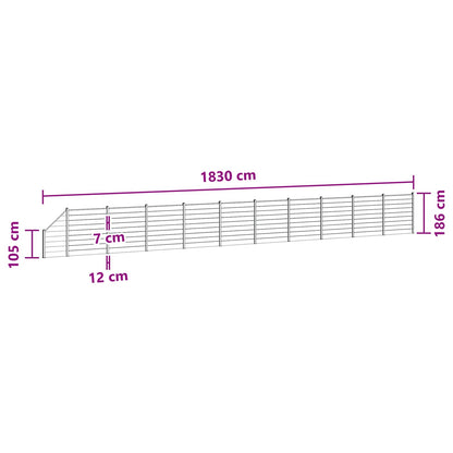 Hekpaneel 11 pcs WPC en Aluminium Zwart