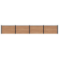 Hekpaneel 4 pcs WPC en Aluminium Bruin
