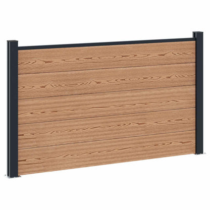 Hekpaneel 4 pcs WPC en Aluminium Bruin