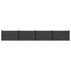 Hekpaneel 4 stuks WPC aluminium 699x105 cm zwart