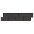 Hekpaneel 8 pcs WPC en Aluminium Zwart