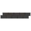 Hekpaneel 10 pcs WPC en Aluminium Zwart