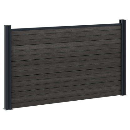 Hekpaneel 10 pcs WPC en Aluminium Zwart